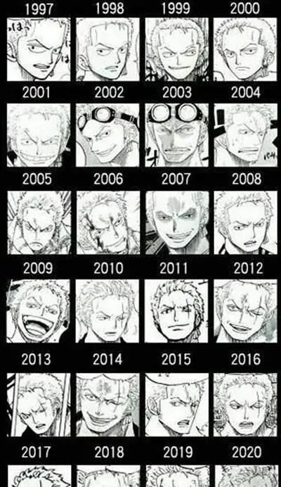 草帽海贼团|海贼王漫画画风的改变,路飞到中年像卡普,娜美越活越精致