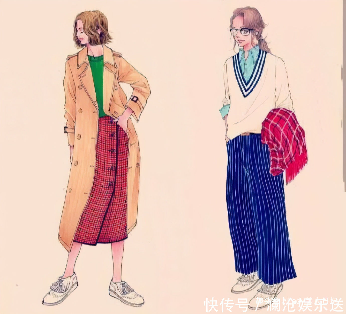 又被日本“手绘穿搭”惊到，从配色到搭配，怎么如此好看和时髦