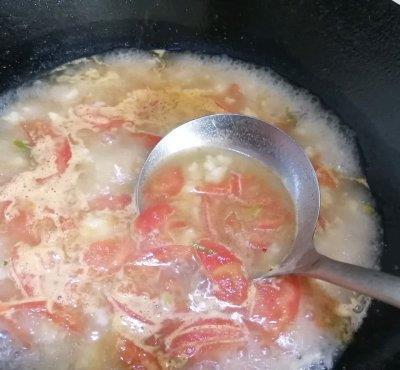 鲜香|西红柿鸡蛋疙瘩汤,营养丰富,鲜香味美