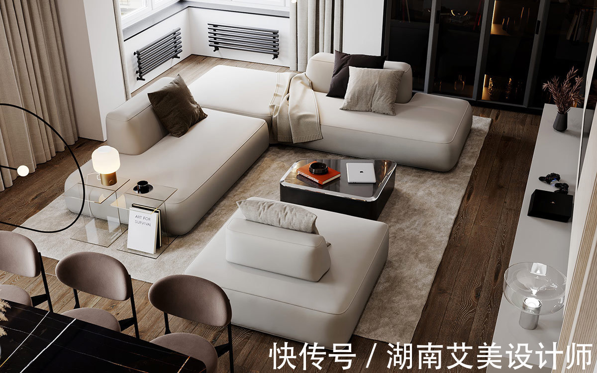 软装|114㎡现代风软装设计，具有生命力的质感之美！