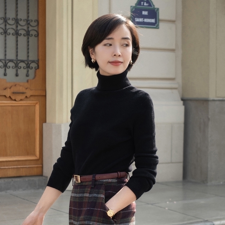 半身裙 30+女性如何摆脱土气感?针织衫搭配半身裙,高级时髦又减龄