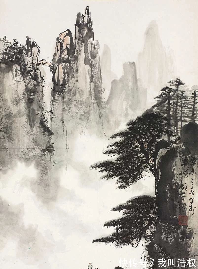 岭南派#三个特点|黎雄才山水画精选