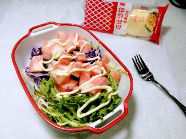 沙拉酱|桃子生菜沙拉