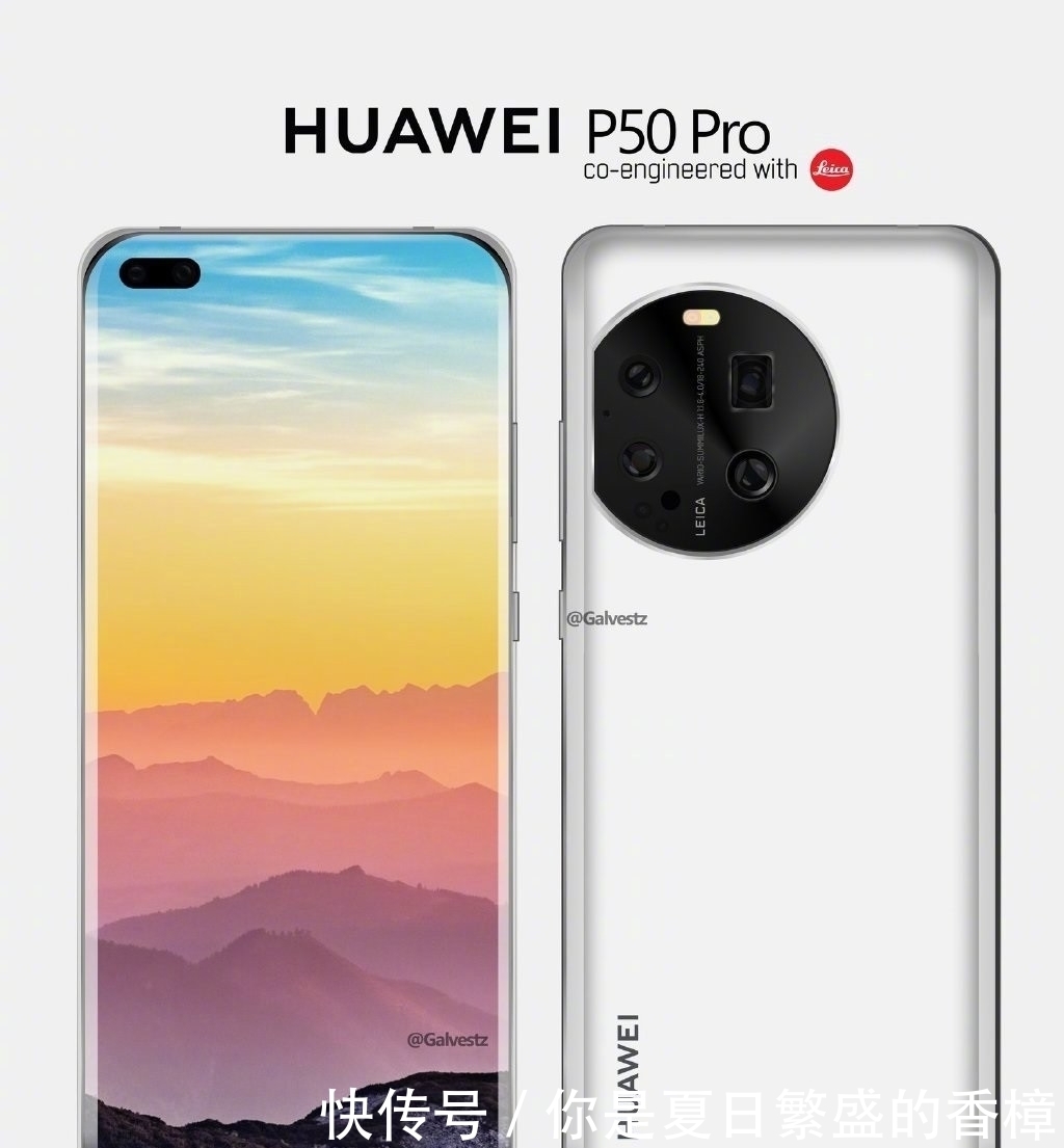 制作|外媒制作华为P50 Pro概念类渲染图，四曲面屏加液体相机