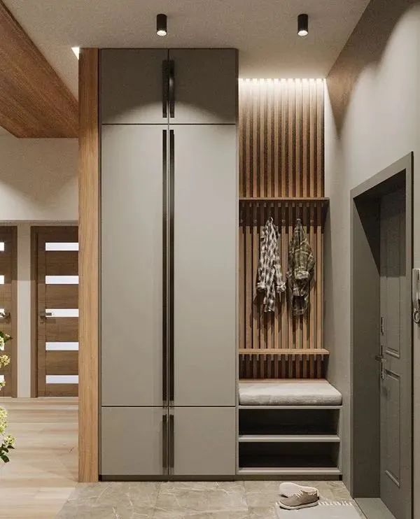 家装|80款入户鞋柜设计方案,人家这样装,太亮眼了