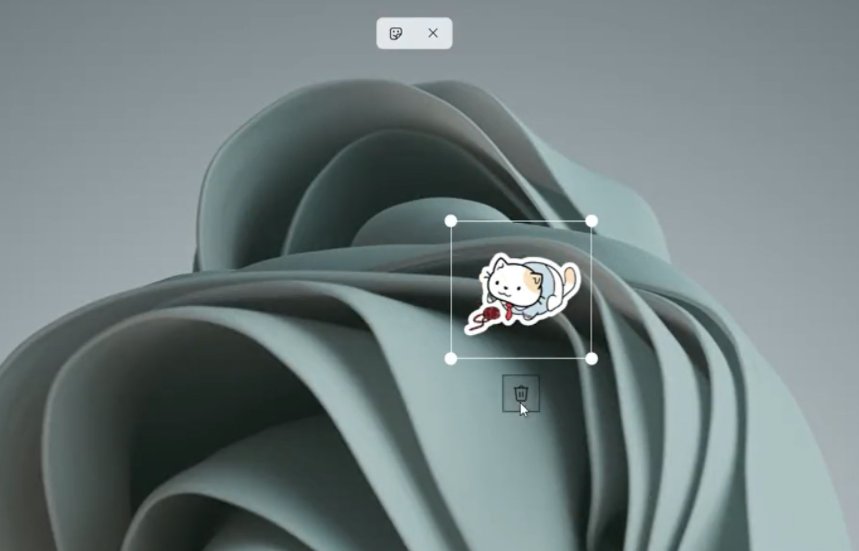 微软|微软 Win11 桌面贴纸功能上手体验：可自定义图案、调整大小
