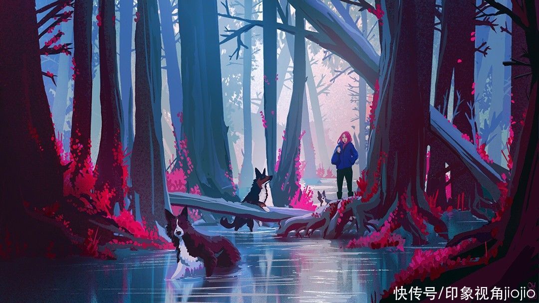 配色绝佳的场景设定，色彩的搭配很令人向往