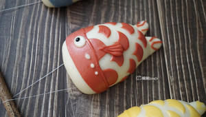 新年幸运锦鲤馒头：仿日本鲤鱼旗