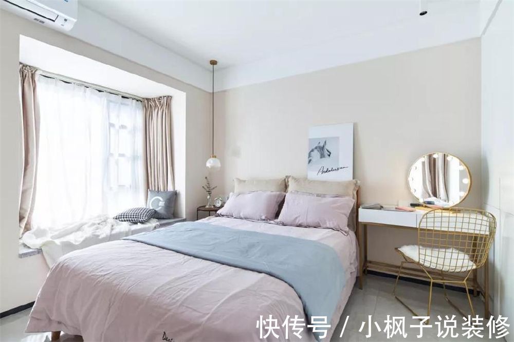 主卧|76㎡北欧风两室一厅,全屋装修清新明亮又通透,真的太漂亮了