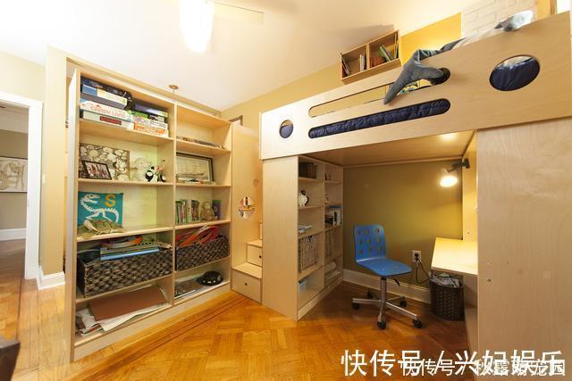 二胎家庭|越来越多二胎家庭都不做上下铺了!书架当隔断,一儿一女一人一间