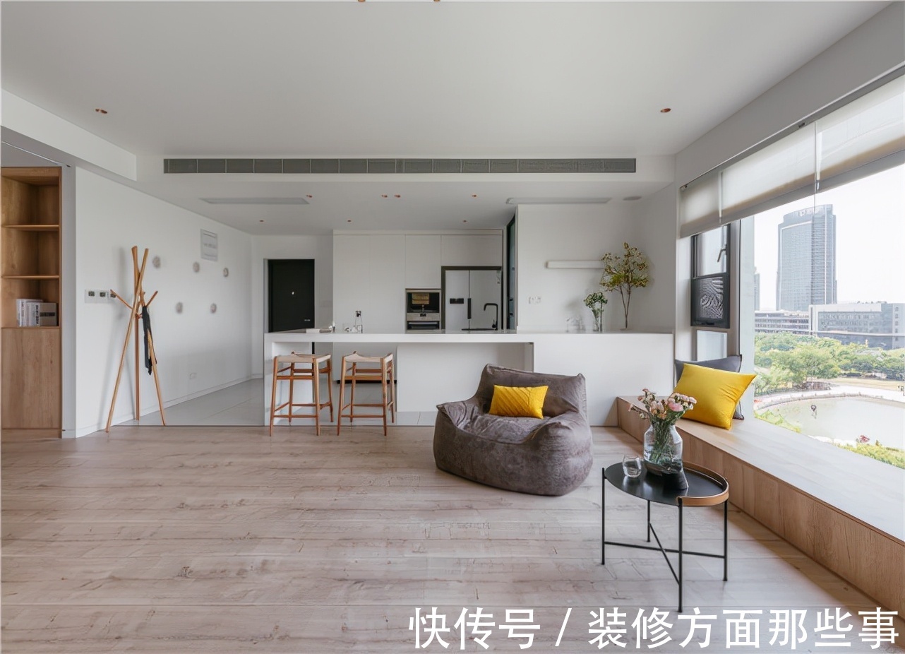 装修|122平北欧风二居室，一个开放式的大豪宅