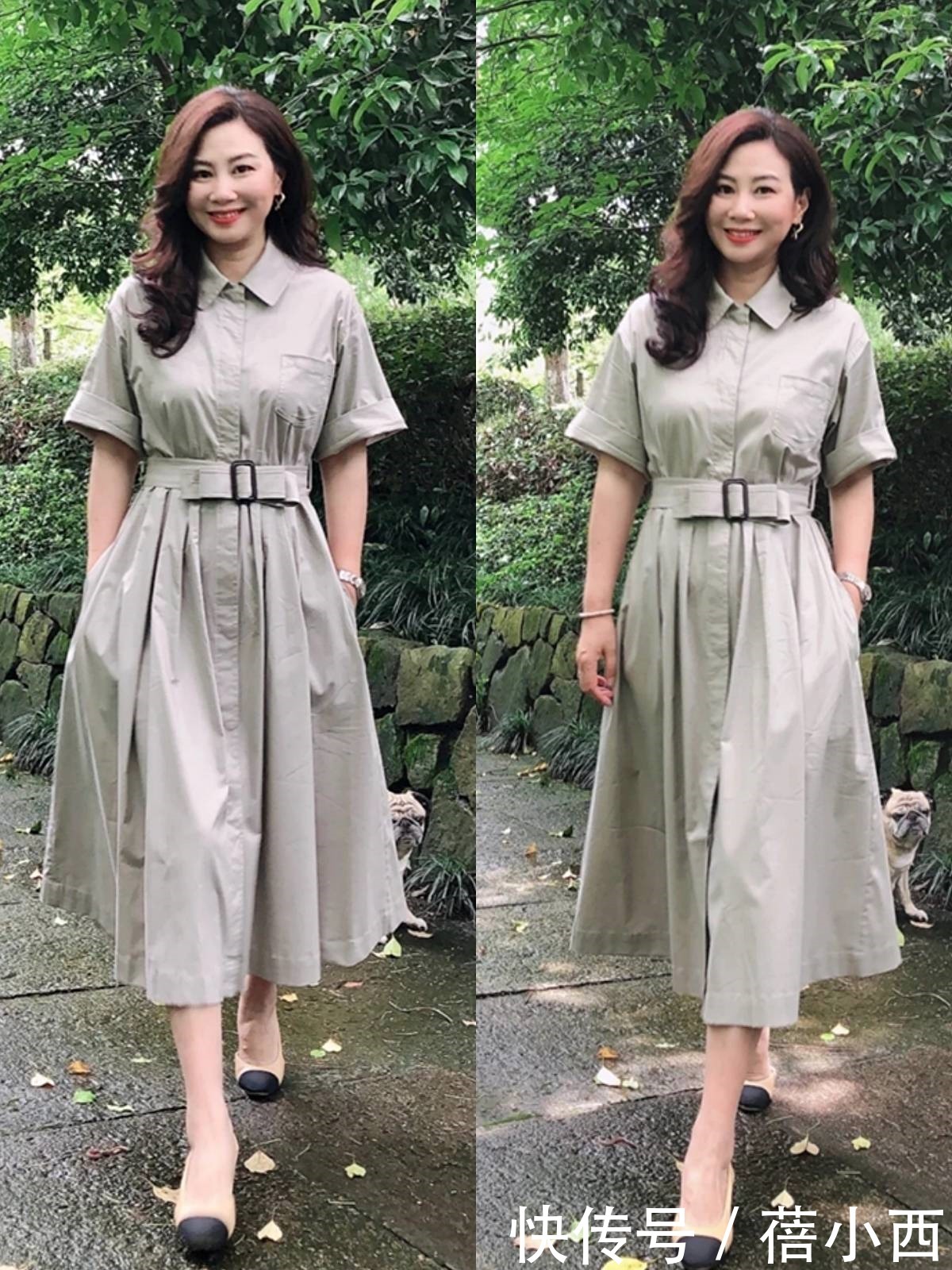 印花|微富态身材女人真有优势,瘦子穿素色衣服很平凡,你却穿出高级感