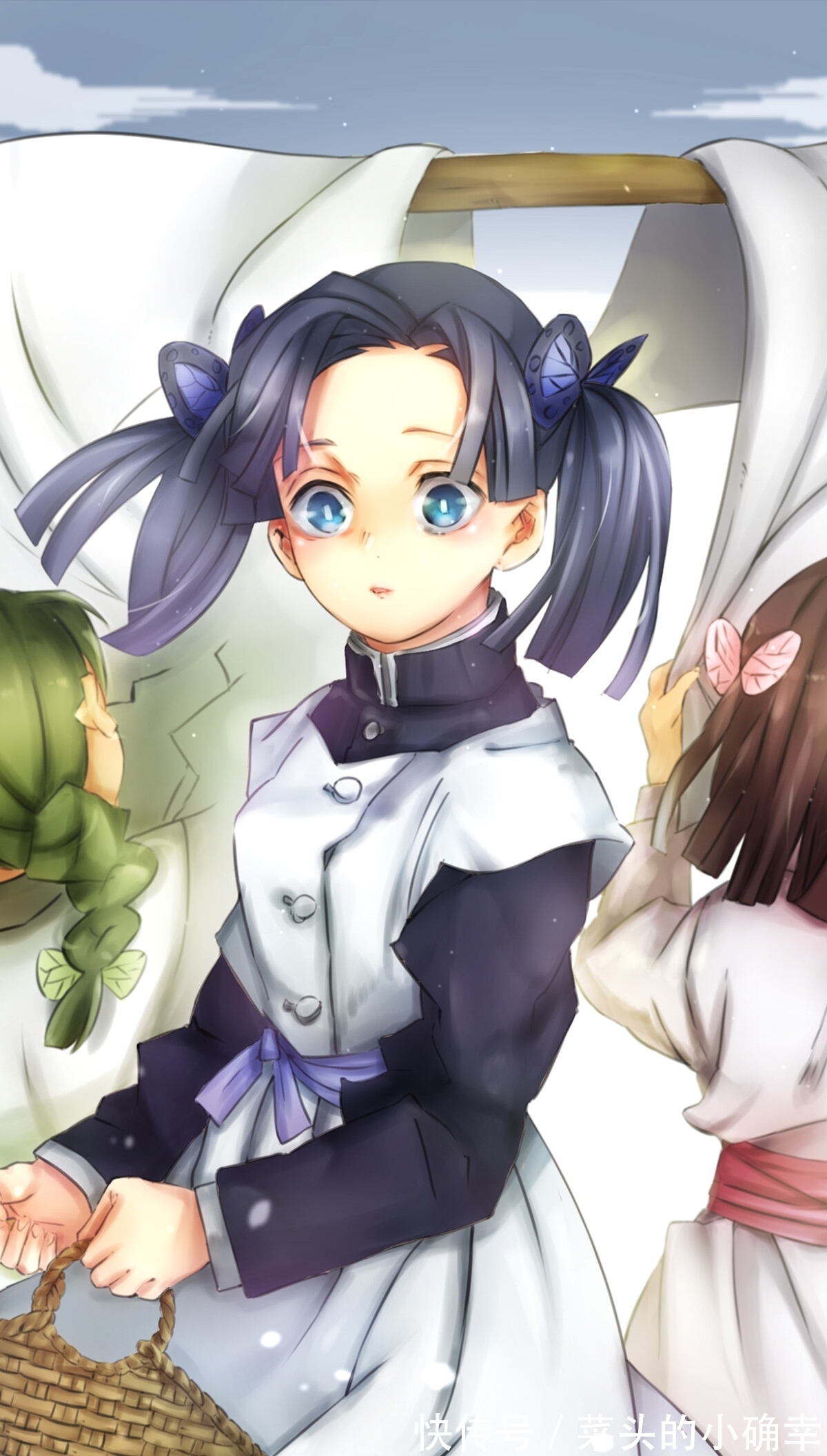 神崎葵|《鬼灭之刃》神崎葵,动漫全面屏壁纸,害怕战斗的邻家女孩