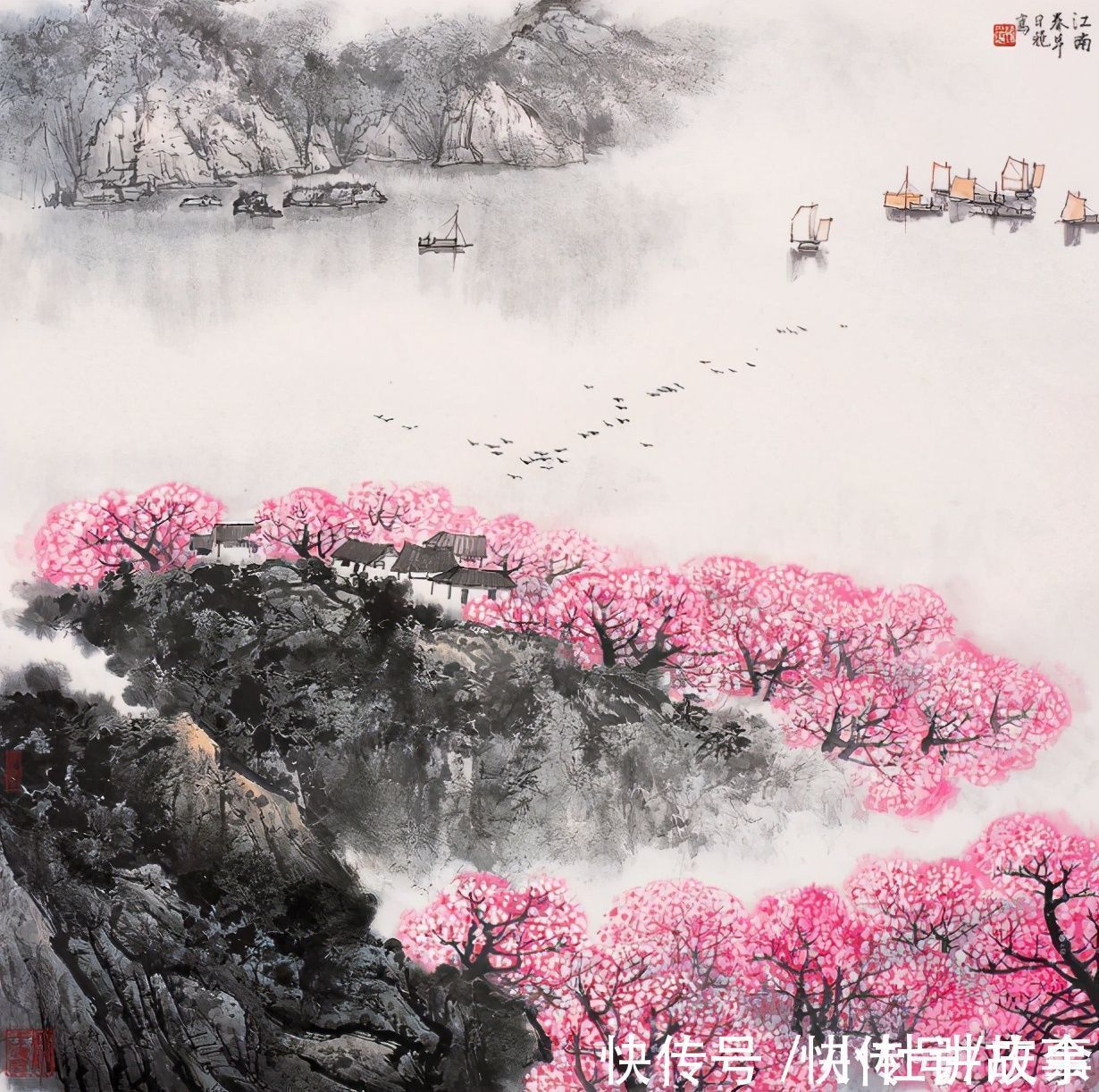 千里莺啼绿@杜牧很经典的一首诗,从开篇美到结尾,值得一读