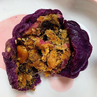 紫薯土豆糯米肉松饼