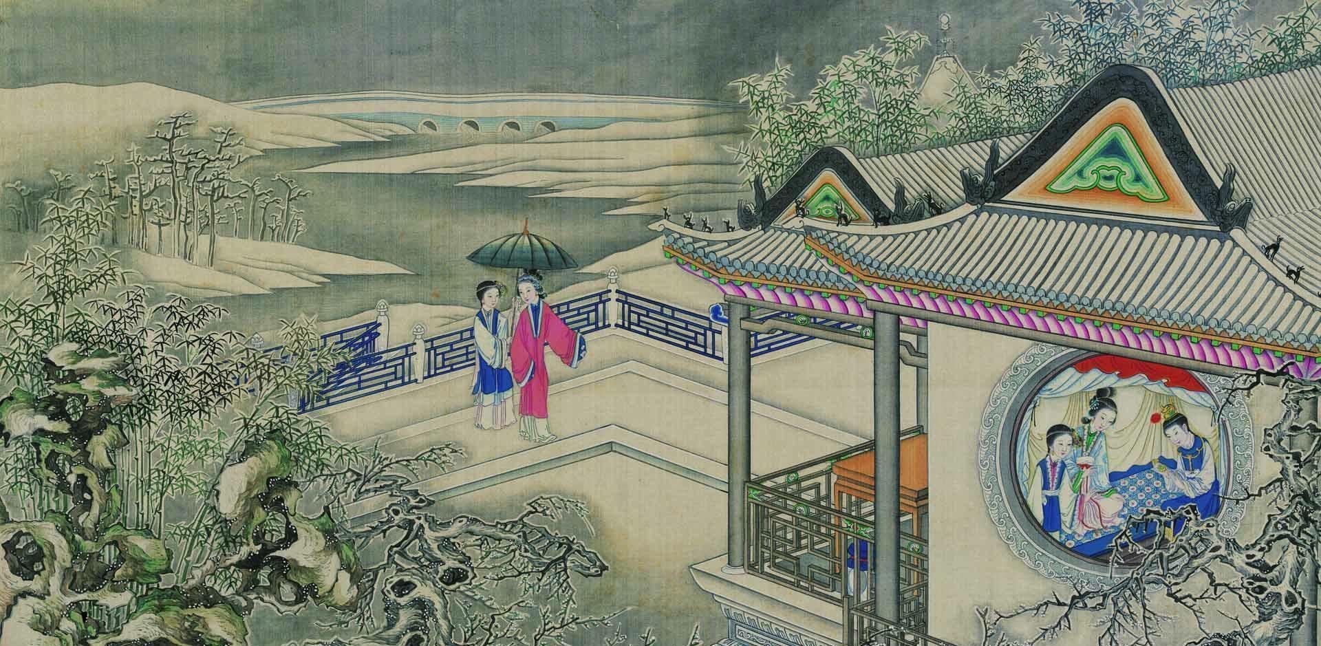 大观园!查抄大观园时,晴雯的秘密被暴露在众目睽睽之下,使她生无可恋