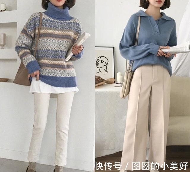 搭配 今年流行“彩色毛衣”,减龄又显白,非常适合初春穿搭