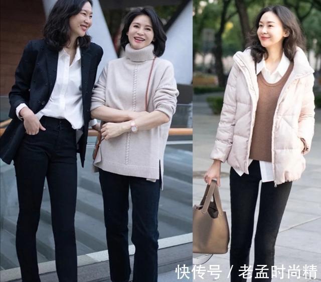 构造|50多岁的女人,冬天的穿搭这么pick不显老,时髦舒服又有品味