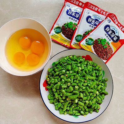 豆角|芽菜鸡蛋炒豆角