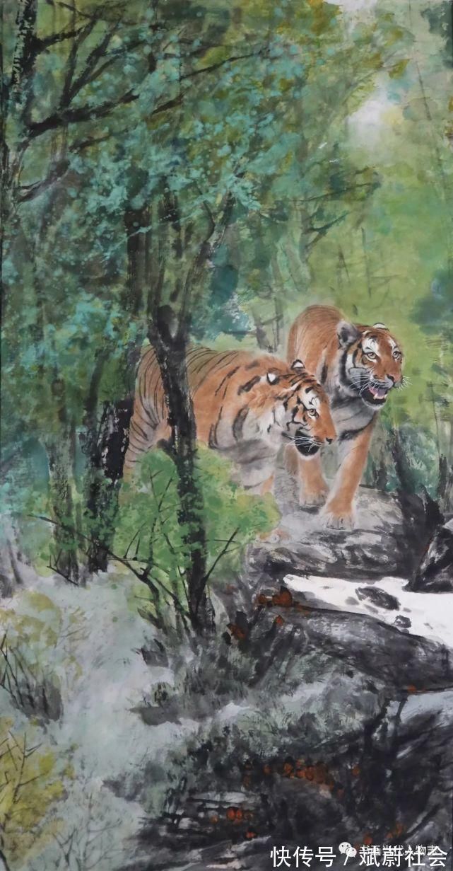 板块#画虎名家葛新华老师作品 不可在复制的精品之作《八面威风》