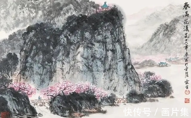 金陵画派$他跟随山水画大师傅抱石习画二十年,为傅派山水第一传人