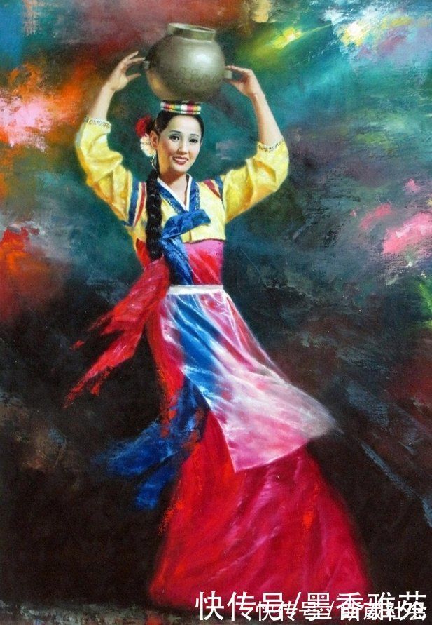 芭蕾舞者&从朝鲜精美油画,欣赏美丽的朝鲜姑娘