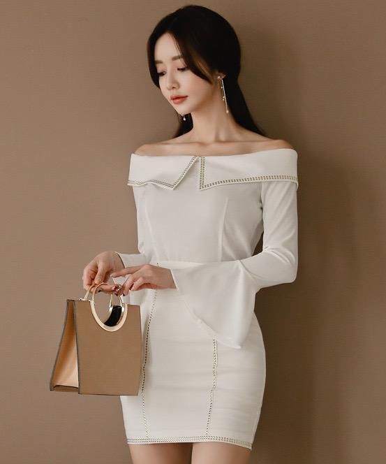 孙允珠V领包臀裙和一字肩晚礼裙，穿搭各有特色，哪款显性感身材