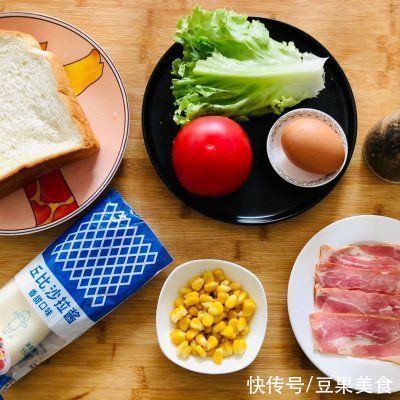 米饭|#丘比三明治#香煎培根三明治这样做，秒变米饭杀手