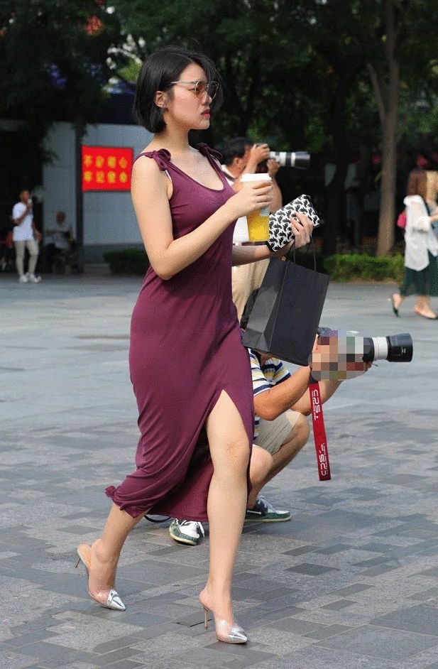 吊带裙|街拍 美女时尚