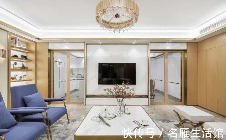 奢华|温州女士的现代四居室,巧用金属元素,精致中透着小奢华