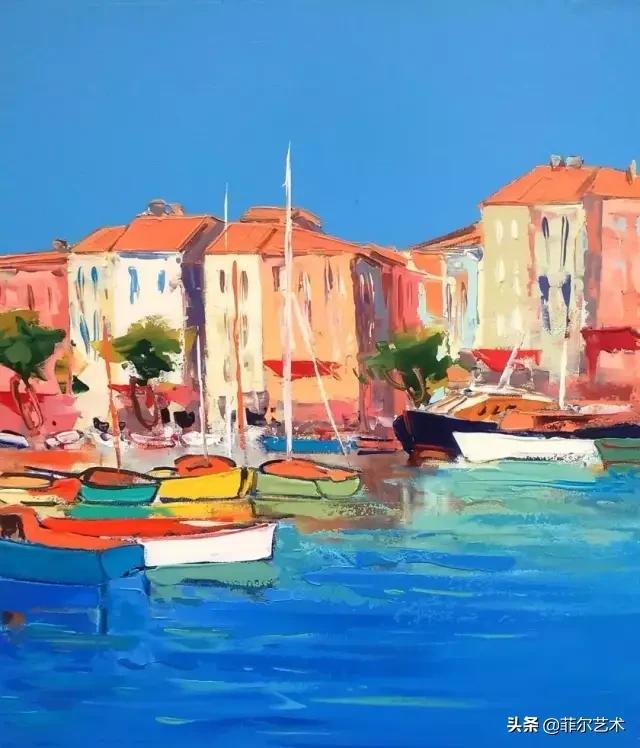 风景|法国画家Francis Taussac 笔下明快浓烈的色彩风景油画作品欣赏