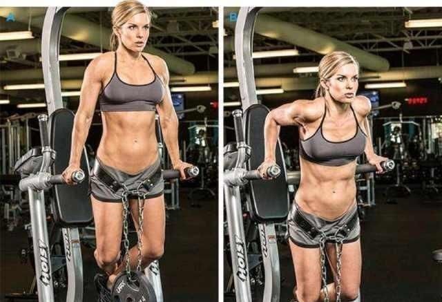 双杠臂|同一个动作,不同的握法,用它练胸大肌和三头肌最合适不过了