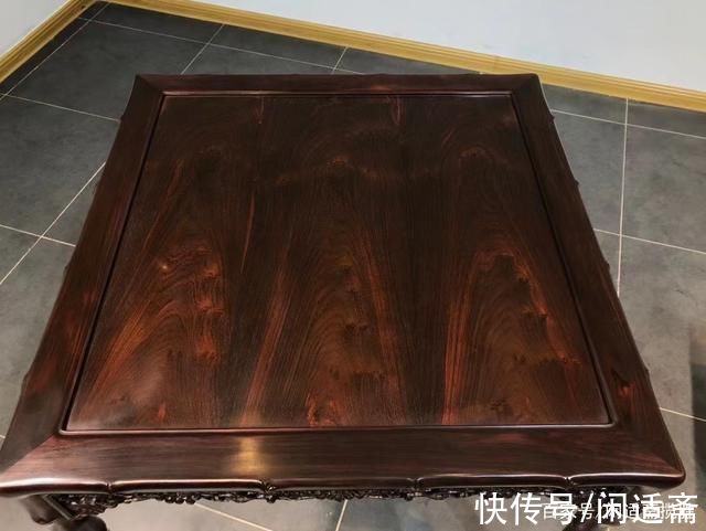 清秀|清秀文雅，竹节款方桌套装，大红酸枝红木家具