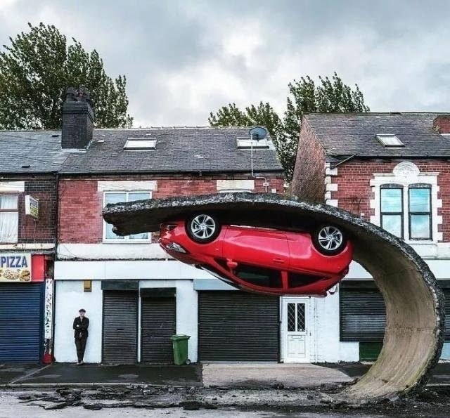 笑脸&一组让人以为是PS出来的真实场景,天上的笑脸表情是谁发出来的?