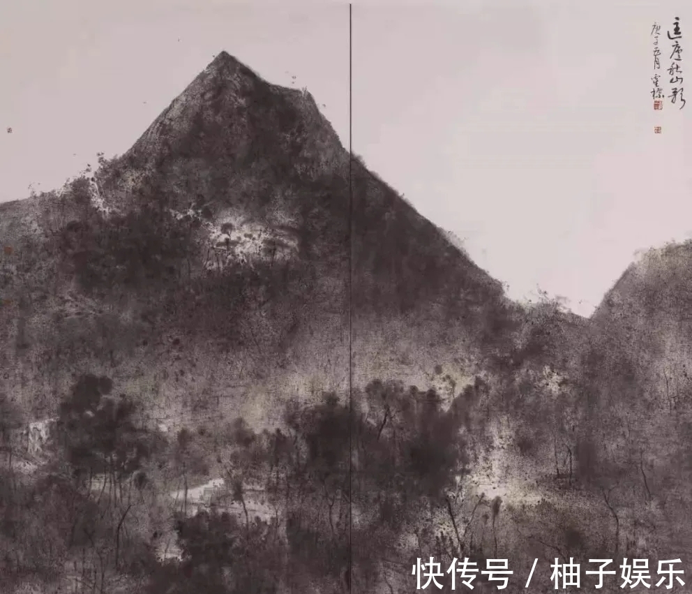 水墨&构成的画面很打眼!霍彪水墨山水画