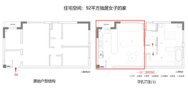 收纳|90平现代简约三居室，门口玄关设计温馨实用