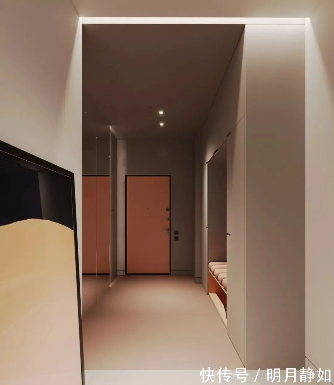 深灰色|180㎡现代简约,满屋的高级灰,橘粉色的点缀,低调时尚好高级