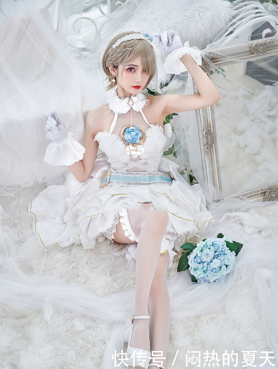 小姐姐|崩壞3麗塔絕美cos，女仆長穿上花嫁會怎樣美得不可方物