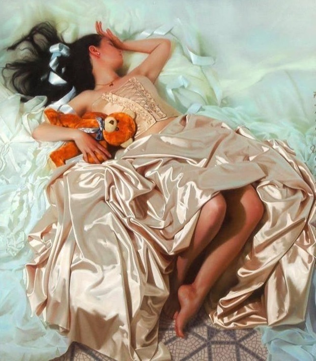 画作|画家夫妇合作画人体油画,他们善于捕捉人体光影,画作细腻而唯美