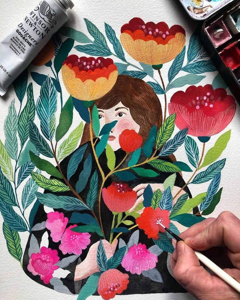  艺术家|水彩平涂，装饰效果太强了，自己动手画一幅，美到邻居羡慕嫉妒！