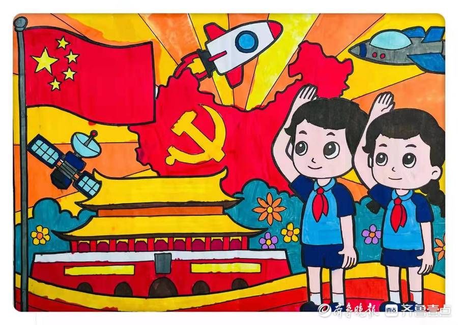 田英才！强国有我、共绘祖国，授田英才学园用画笔向祖国献礼