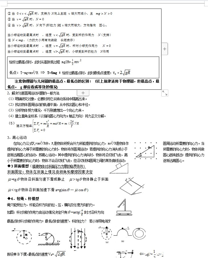 超详细的高中物理知识点总结（完整版），高一到高三均适用！