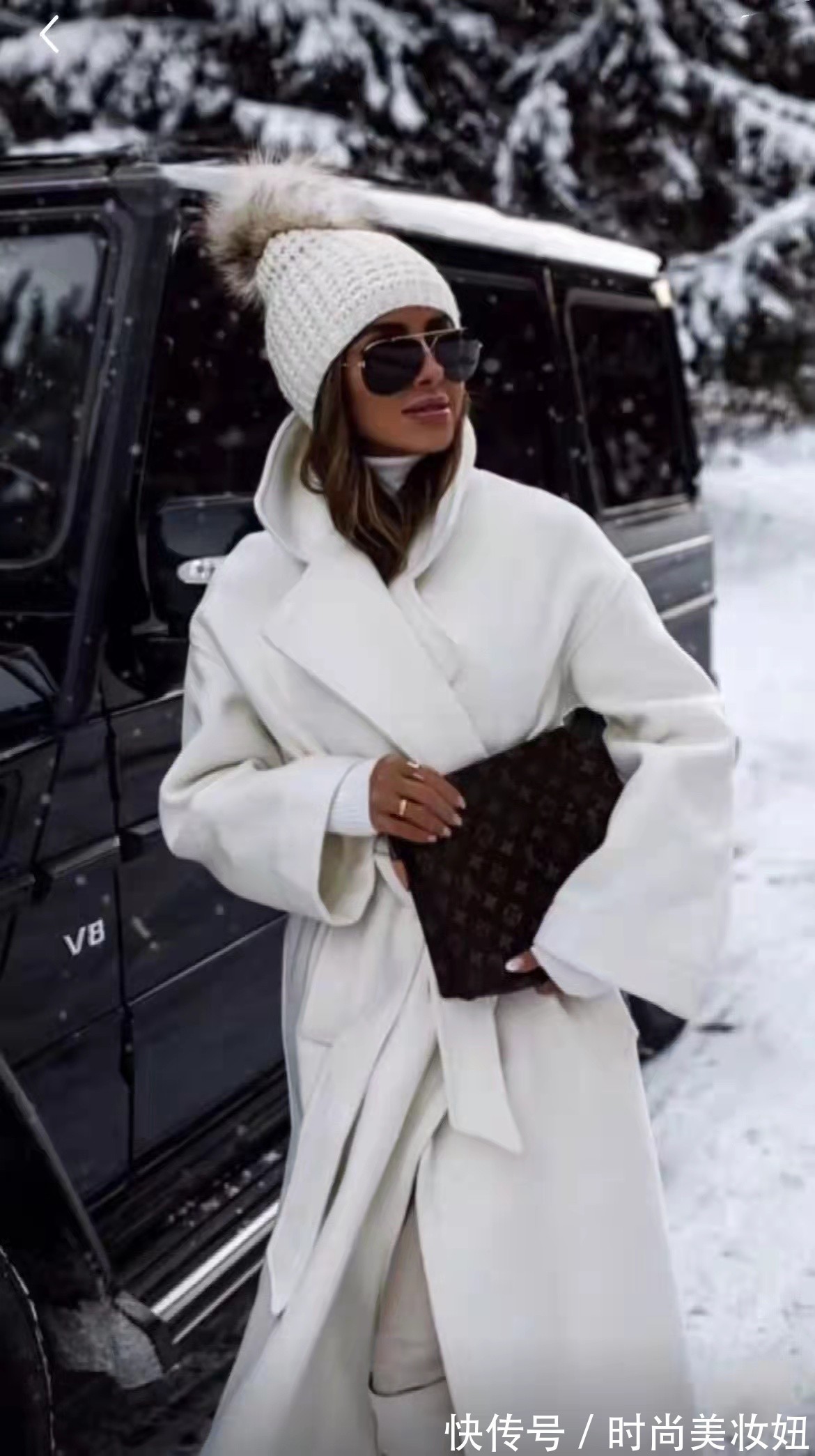 博主|终于找到适合雪地里的大衣穿搭,保暖时髦不说,还超显瘦