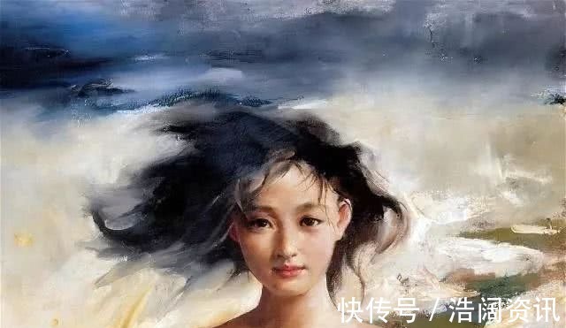 潘鸿海@著名演员周迅人体油画，少女时期所画，出名后能卖184万！