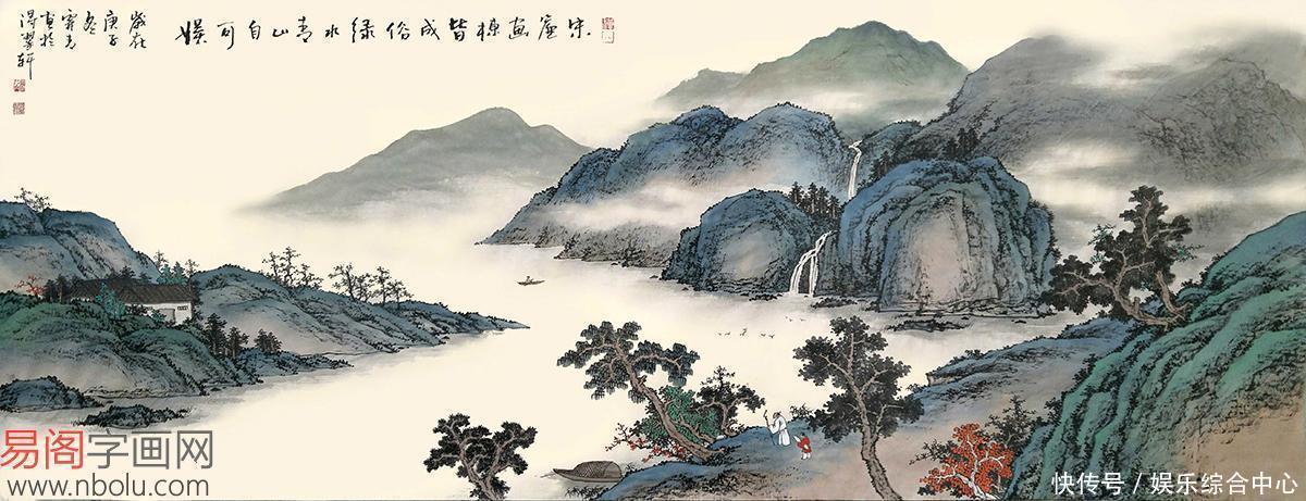 山水画！画家黄创新 青年实力派仿古山水画艺术家