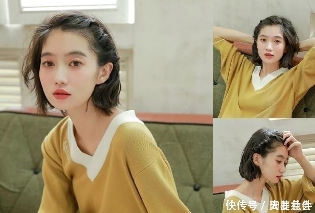 发型|今年流行的“齐下巴烫”发型，剪了这4款之后，又美又显脸小！
