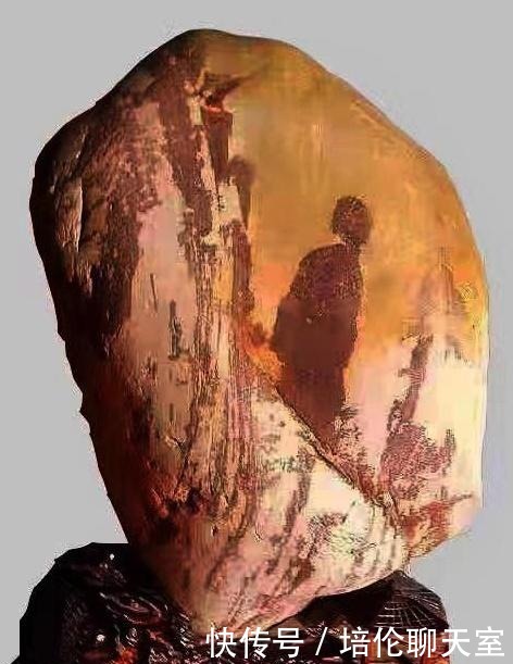 丹景石|这里据说是李白的故乡,有人收藏了块石头,画面还真像诗仙望月