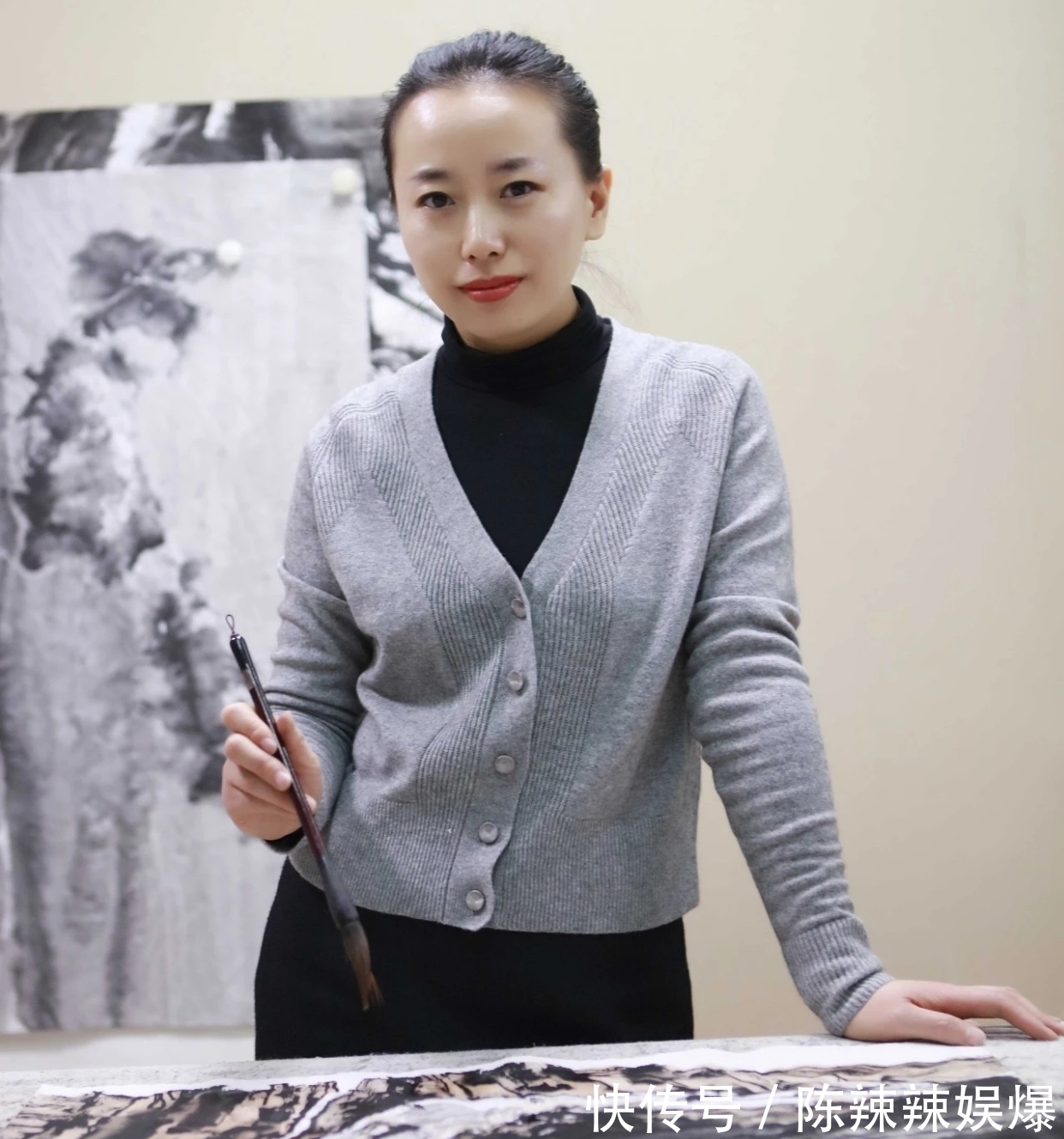 水墨山水画&女画家中的佼佼者|韩一水墨山水画