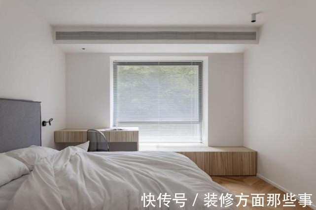 卧室|92平现代简约二居室,原木家具+大白墙搭配全屋干净又清爽