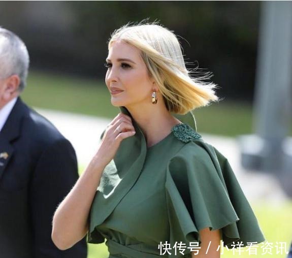 波波头|伊万卡换发型!一袭蓝色牛仔裙自带减龄感,新发型俏皮又少女